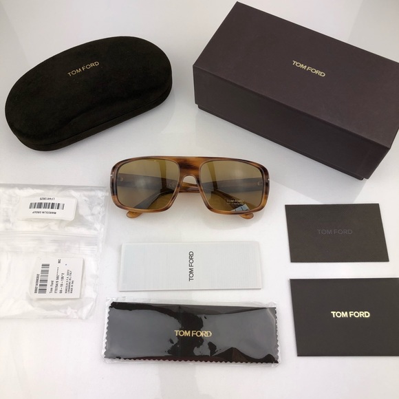 New TOM FORD Duke Square Light Havana Sunglasses - Picture 2 of 16